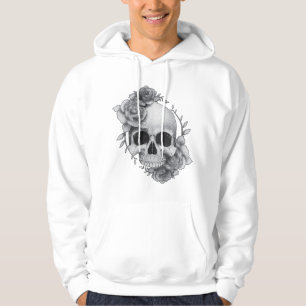 Sudadera Boceto de Calavera y Rosas