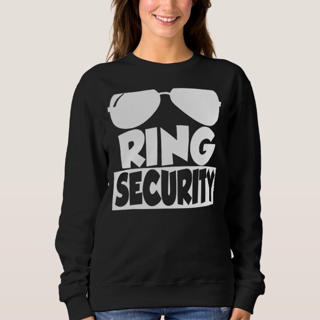 Sudadera Boda de compromiso de seguridad de anillo que coin (Anverso)