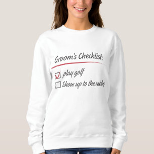 Sudadera Boda de golf de Groom Checklist