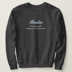 Sudadera Boda de guiones de sombra azul turbio