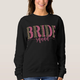Sudadera Boda de novia de leopardo rosado Print Bride Squad