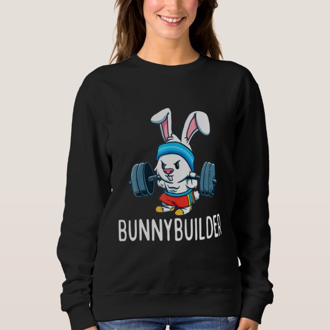 Sudadera Bodybuilder Bunny Easter Bunnybuilder Fitness Gym (Anverso)