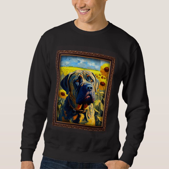 Sudadera Boerboel Painting Sunflower Flower Mom Women Flora (Anverso)