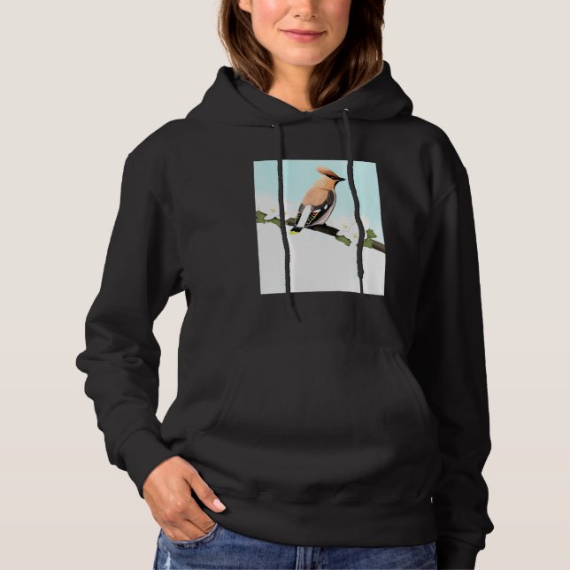 Sudadera Bohemia Waxwing Bird Birder Bird Birdwatcher Biol (Anverso)