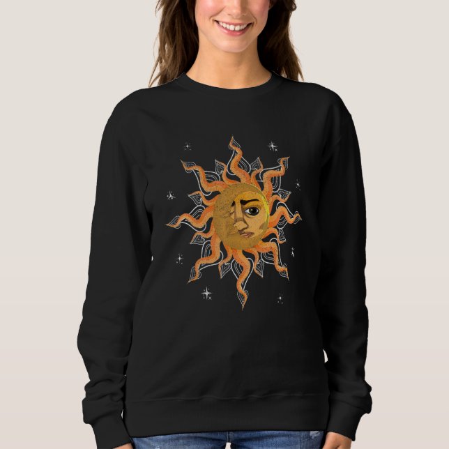 Sudadera Bohemian Aesthetic Astronomy Boho Sun Moon Astrolo (Anverso)