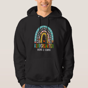 Sudadera Boho Arcoíris Kindergarten Aquí Vengo Estudiante D