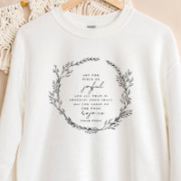 Boho Christian Sweatshirt Bible Verse Wildflowers