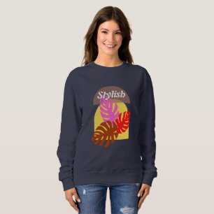 Sudadera Boho de estilo gris femenino