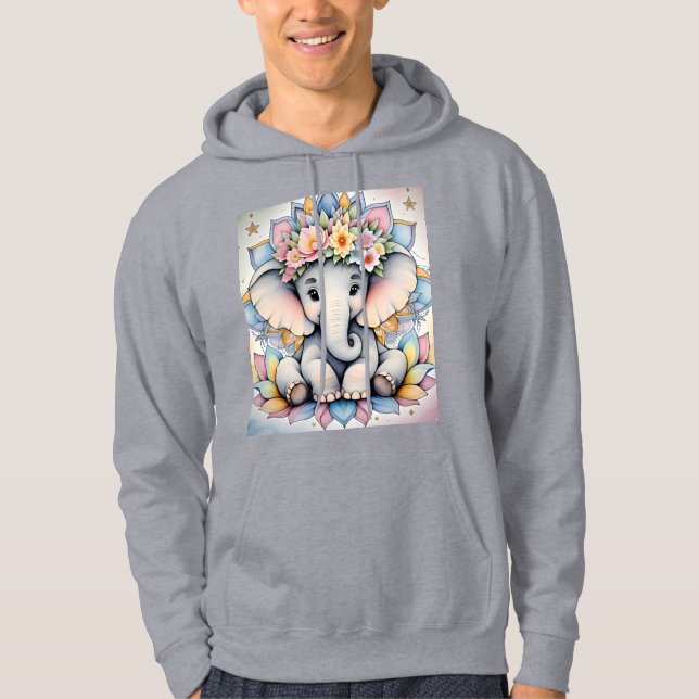 Sudadera Boho Elephant 🌼 🐘 | Paz y Petales (Anverso)