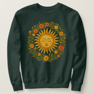 Sudadera Boho Espiritual Sol   Ropa Hippie Celestial con