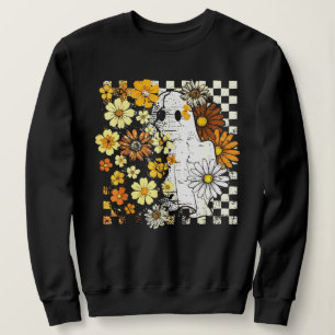 Sudadera Boho Floral Fall Fantasma Acción de Gracias Vibes