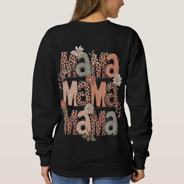 Sudadera Boho Floral "Mama" Retro Sweatshirt (Reverso)