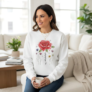 Sudadera Boho Floral Mama Rose Flower Mother’s Day Gift