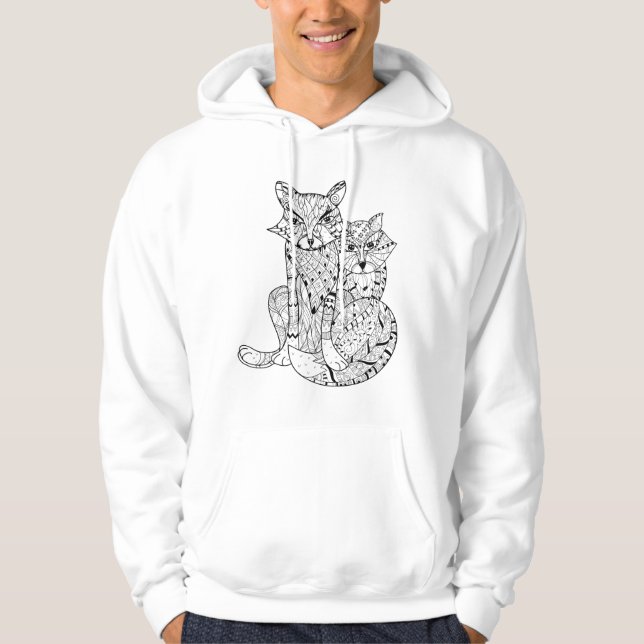 Sudadera Boho Fox Doodle (Anverso)