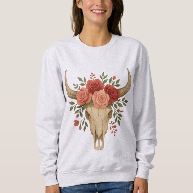 Sudadera Boho Gothic Floral (Anverso)