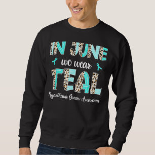 Sudadera Boho Leopard June Usamos Myasthenia Verde azulada