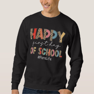 Sudadera Boho Leopard Para Life Feliz Primer Día De La Escu