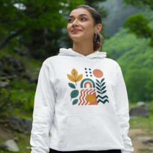 Sudadera Boho moderno Resumen arte en la pared de la natura