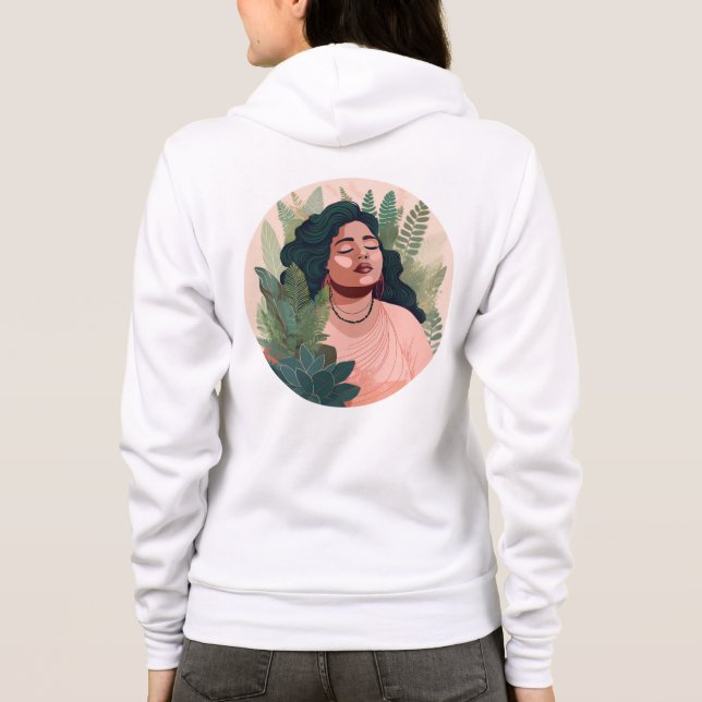 Sudadera Boho Plant Lady Sweatshirt - Más tamaño de piel ma (Reverso)
