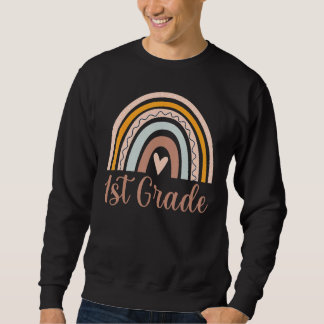 Sudadera Boho Rainbow 1st Grade Teacher Student  Back To Sc