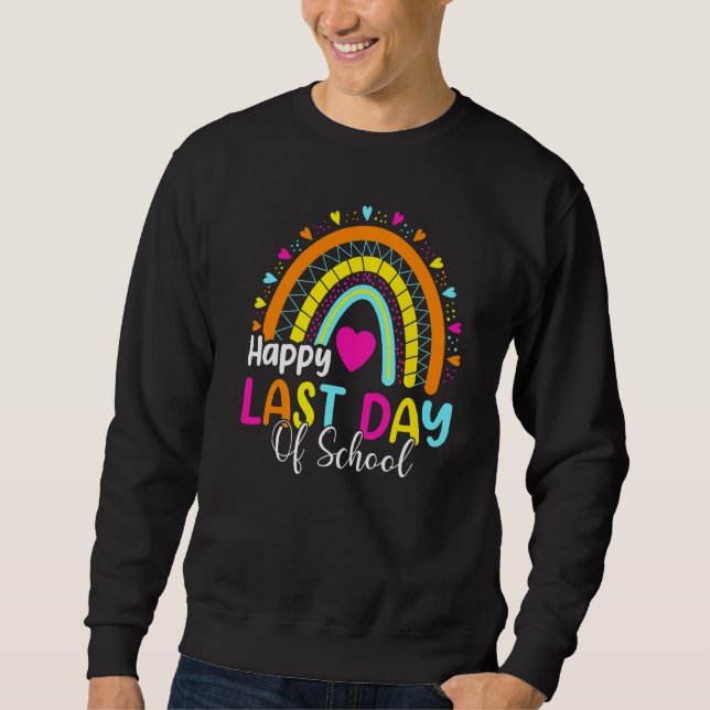 Sudadera Boho Rainbow Happy Day Last School Teacher Stud (Anverso)