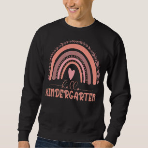 Sudadera Boho Rainbow Hola profesor de guardería de primer