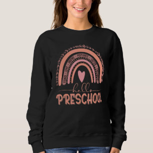 Sudadera Boho Rainbow Hola Profesor De Preescolar Primer Dí