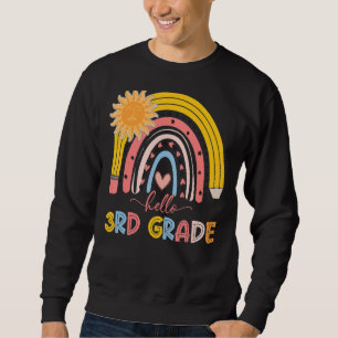 Sudadera Boho Rainbow Hola profesor de tercer grado Primer 