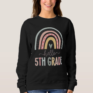 Sudadera Boho Rainbow Hola profesores de quinto grado