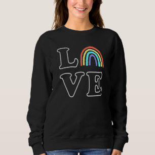 Sudadera Boho Rainbow Love Letters Primen Lbgtqia