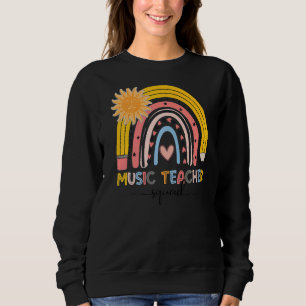 Sudadera Boho Rainbow Music Teachers Squad Primer Día De Sc