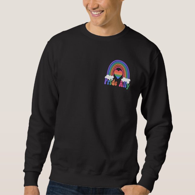 Sudadera Boho Rainbow Pride Ally You Are Safe With Me On Po (Anverso)