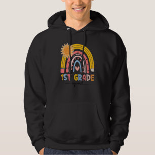 Sudadera Boho Rainbow Primer día de profesor de primer grad