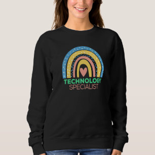 Sudadera Boho Rainbow Stem Teacher Tech Squad Technology Sp