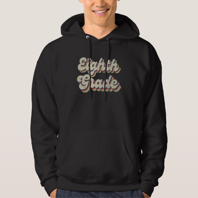 Sudadera Boho Rainbow  Teaching Eighth Grade Teacher (Anverso)