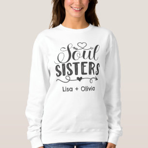Sudadera Boho Soul Hermanos Nombre personalizado Mejor Amig