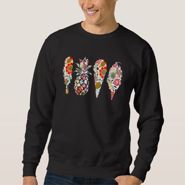 Sudadera Boho Summer Sweet Popsicle Ice-Cream Rainbow Pinea (Anverso)