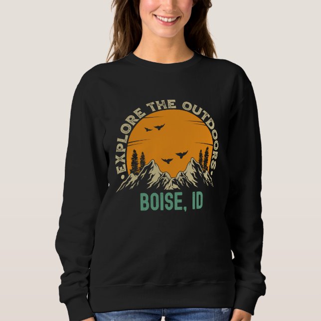 Sudadera Boise Idaho  Explore The Outdoors (Anverso)