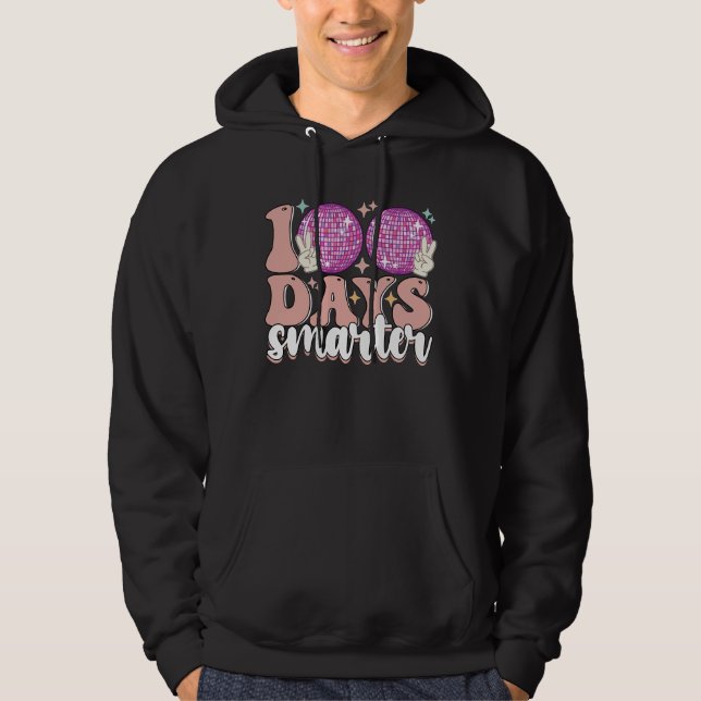 Sudadera Bola de discoteca 100 días más inteligente Día 100 (Anverso)