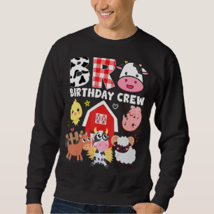 Sudadera Bola de Vaca Cristales de Cumpleaños Tema Animales