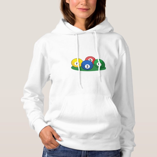 Sudadera Bolas de billar de billar de Billiard (Anverso)