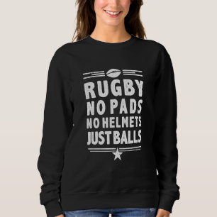 Sudadera Bolas De Rugby, Sin Papeletas, Cascos, Solo Bolas