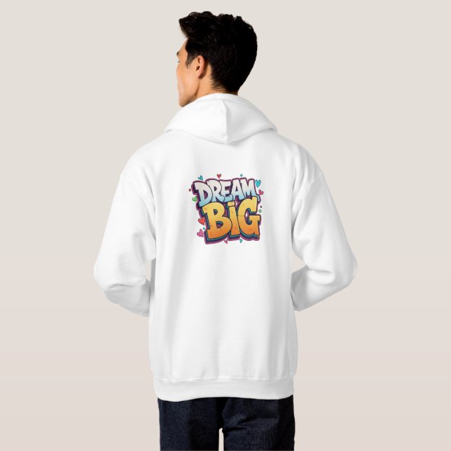 Sudadera Bold Cartoon Pop Art Graffiti – "Dream Big" 3D  (Reverso completo)