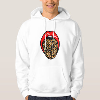 Sudadera 🔥 Bold & Fierce: Leopard Tongue Lips Hoodie 🖤