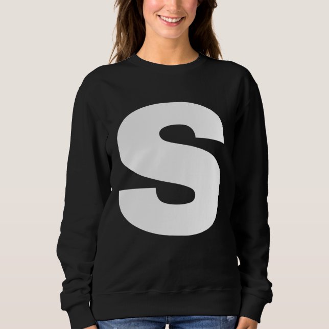 Sudadera Bold Letter S Alphabet Characters Big Font Capital (Anverso)