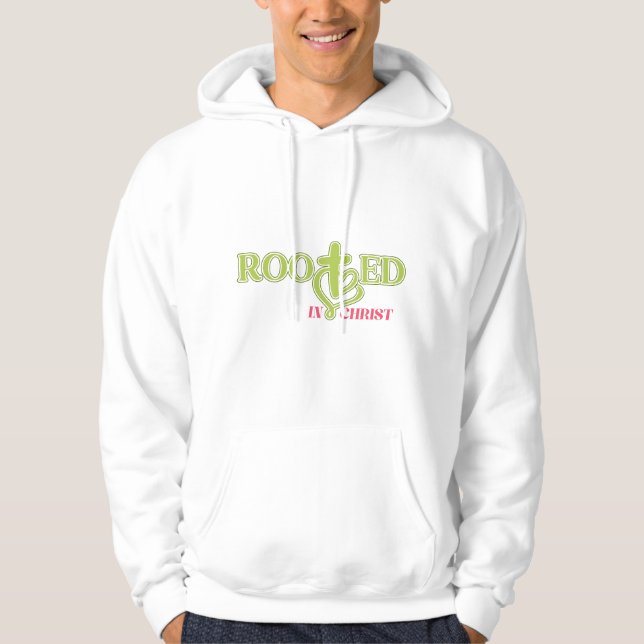 Sudadera Bold Rooted in Christ Bible Verse Hoodie (Anverso)