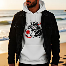 Sudadera Bold Samurai Cat Soccer - Stylish Kawaii Fan Gear!