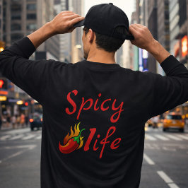 Sudadera Bold Spicy Life Chili Flame Design