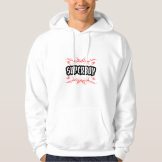 Sudadera Bold SUPER BOY Cool Men’s Streetwear White Hoodie