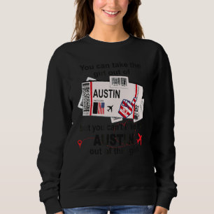 Sudadera Boleto de Vuelo Austin   Chica de Austin Embarque 
